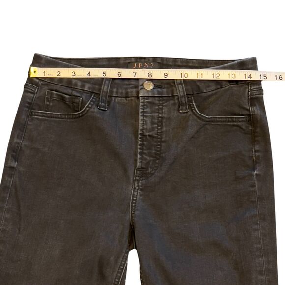 7 For All Mankind Jen7 Slim Boot cut Black Jeans with Button Ankle - Size 6 - Picture 5 of 9